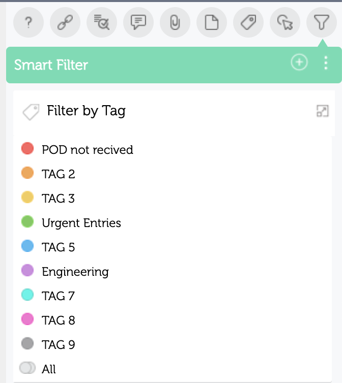smart filter in vision erp application